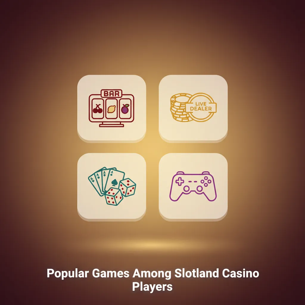 Popular Slotland Casino games: Book of Dead, Starburst, Big Bass Bonanza, Gonzo's Quest, American Roulette, blackjack.