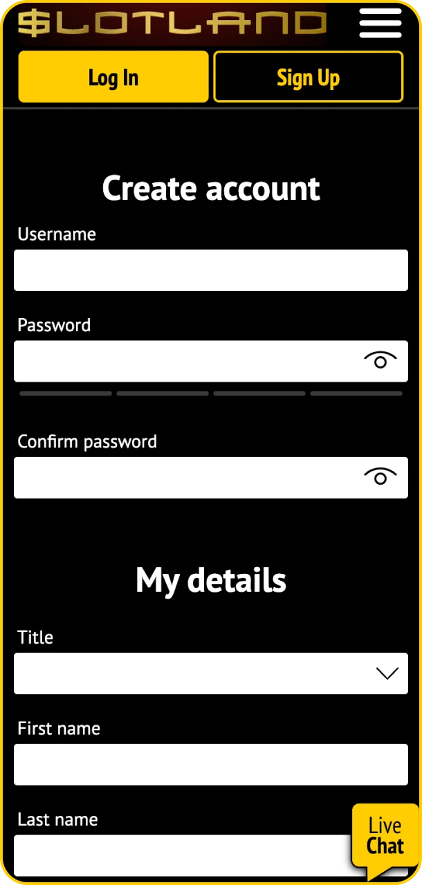 Pick your preferred method and spin to win at Slotland.
