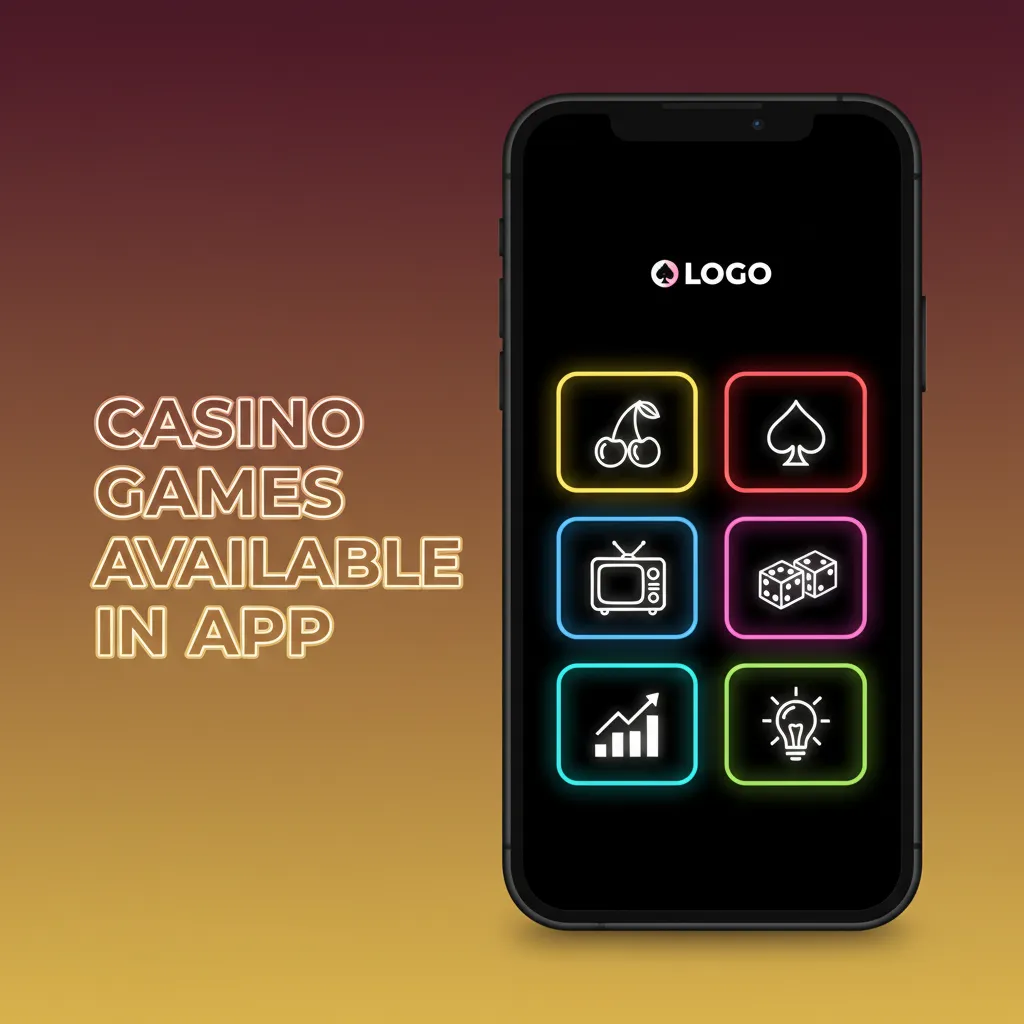 Casino app shows game types: Slots, Blackjack, Roulette, Baccarat, Video Poker, Craps, Live Dealer, Keno & instant win.