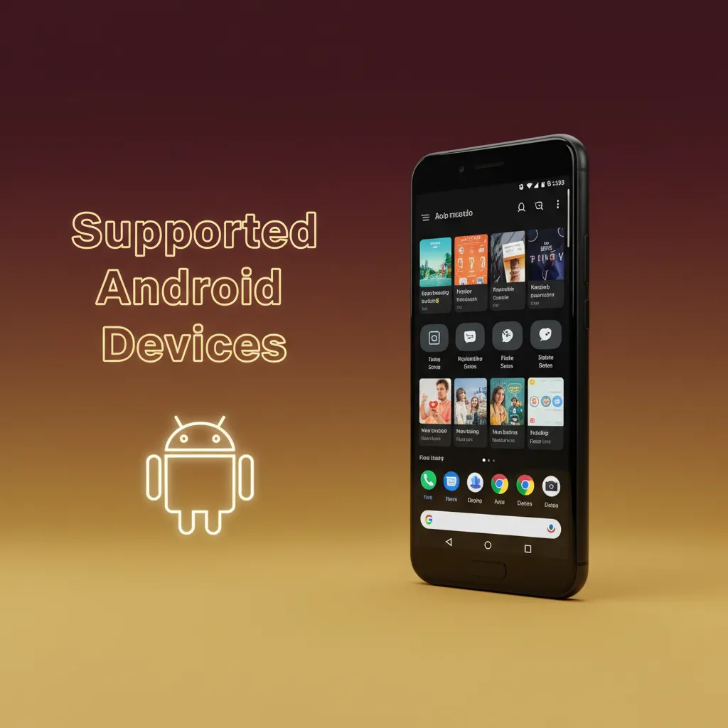 List of supported Android devices: Samsung Galaxy S9-S23, Google Pixel 4a-8, OnePlus 8-10; PWA requires Android 8.0+ Chrome.