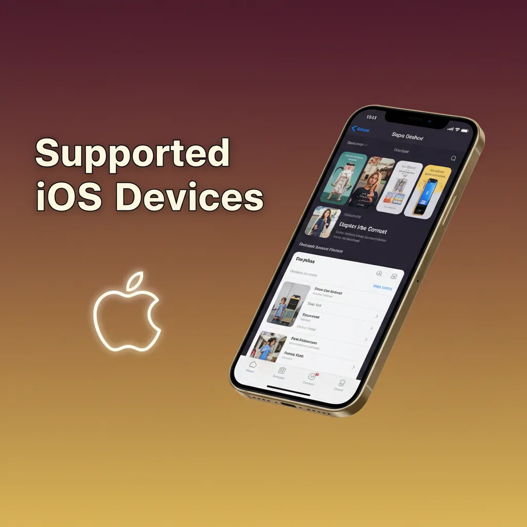 Supported iOS devices: iPhone SE 2020/2022; iPhone 11–15 incl Plus/Pro/Max; iPad 10th gen, Air 4/5, Pro 11