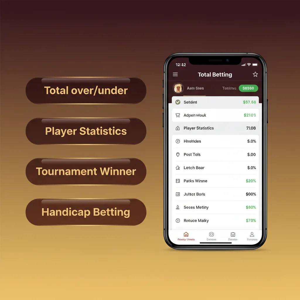 Slotland app graphic listing bet types: moneyline, point spread, totals, parlays, same-game, teasers, props, futures, live.