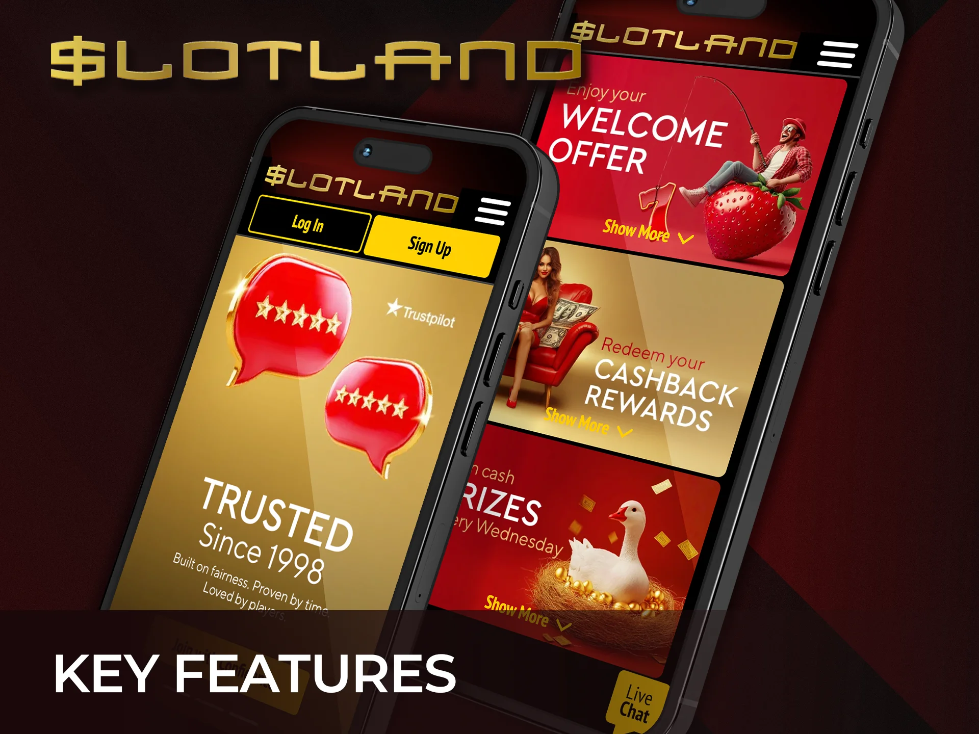 Explore the key features of Slotland Casino mobile app and play today.
