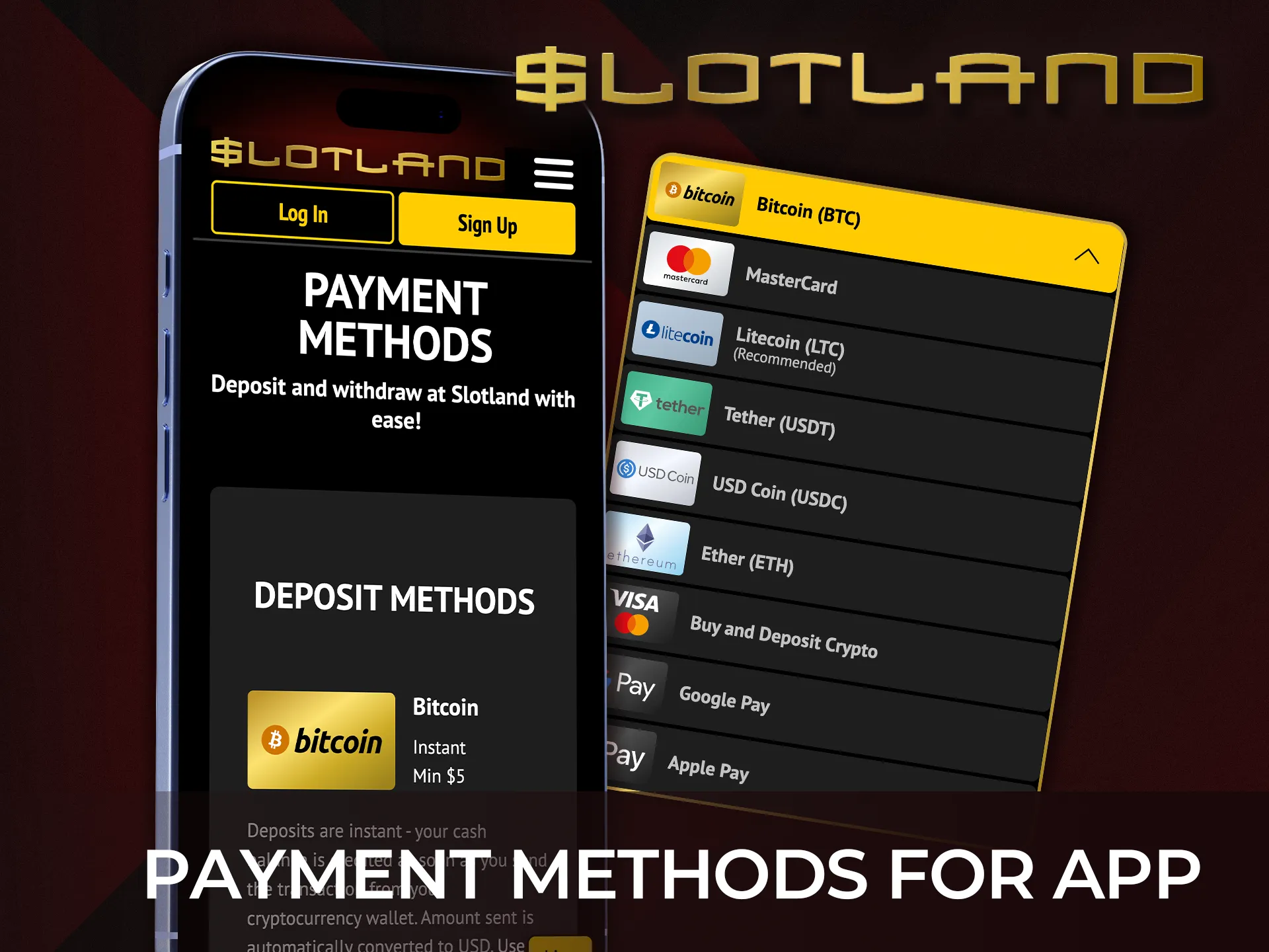 Use secure payment methods in Slotland Casino mobile app today.