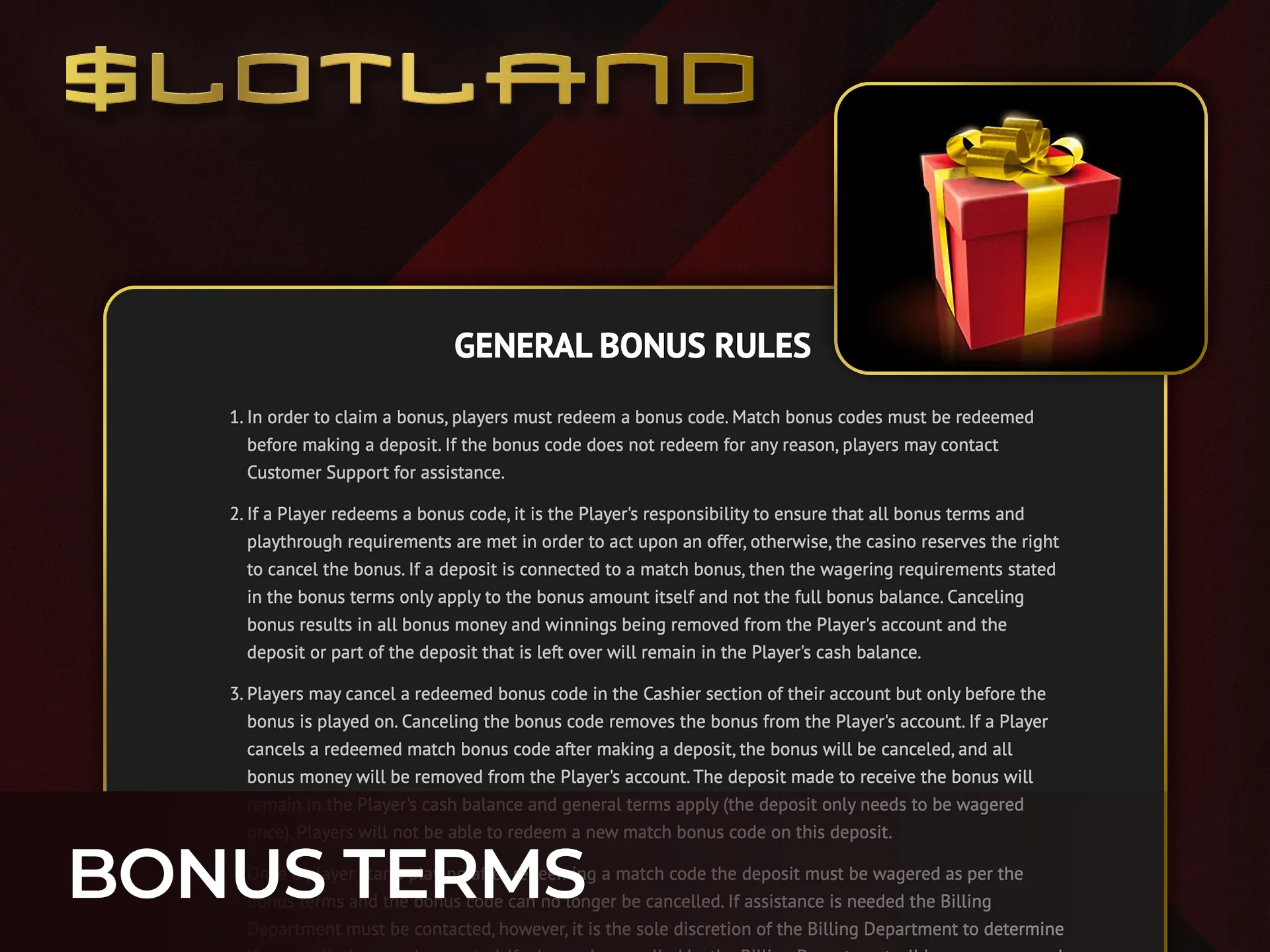 Read the Slotland bonus terms carefully and claim your rewards today.