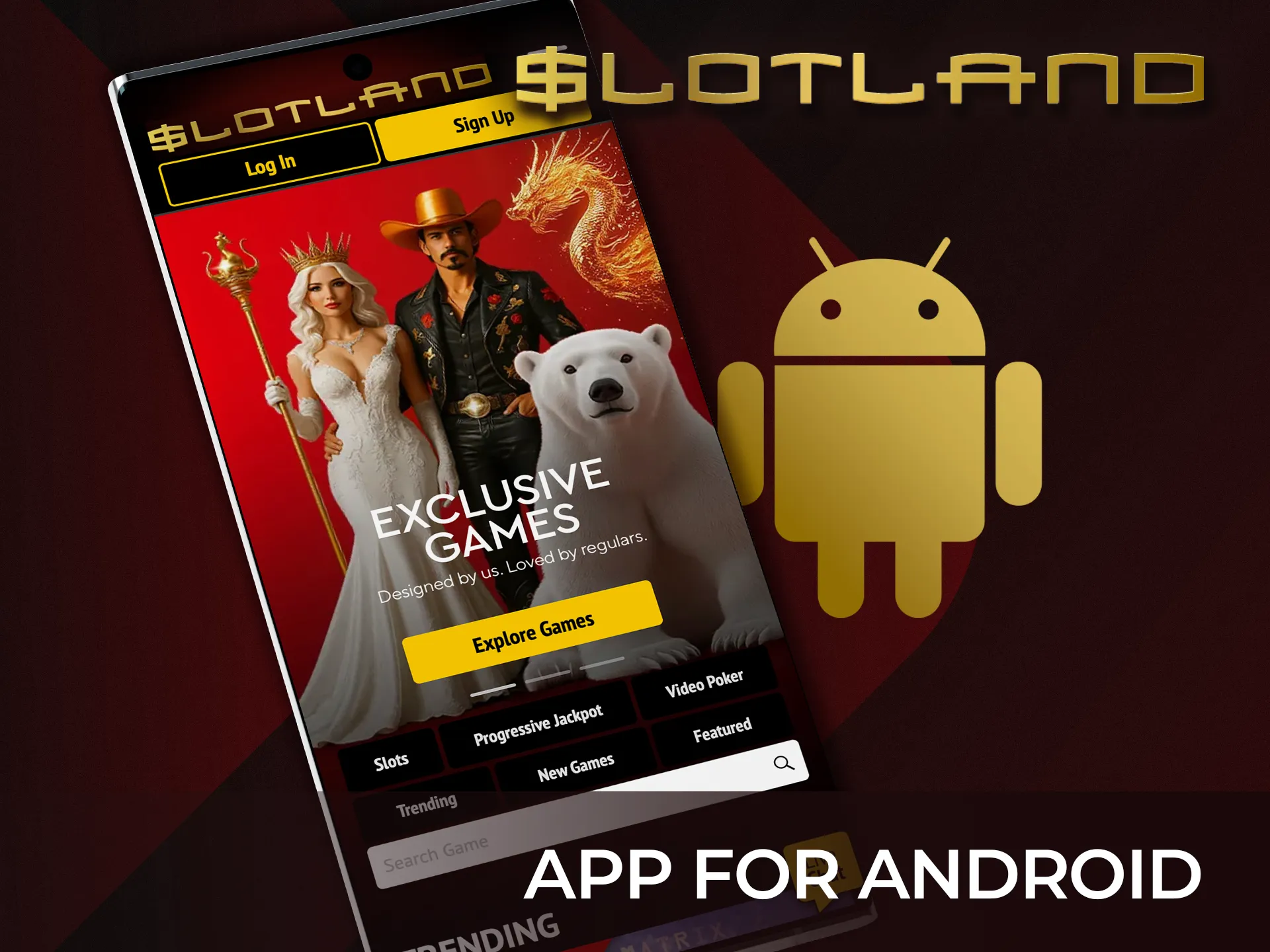 Download the Slotland Casino app for Android and play anywhere today.