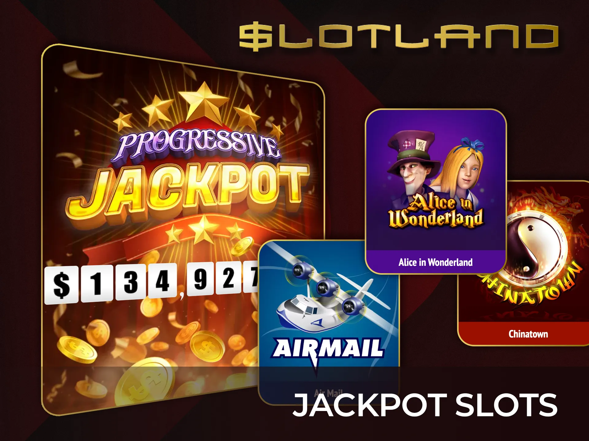 Play Slotland Casino jackpot slots and hit big rewards now.