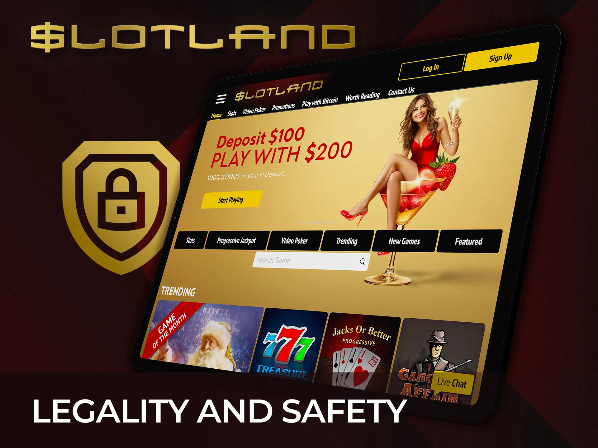 Play safely at Slotland Casino with trusted legality in the United States today.