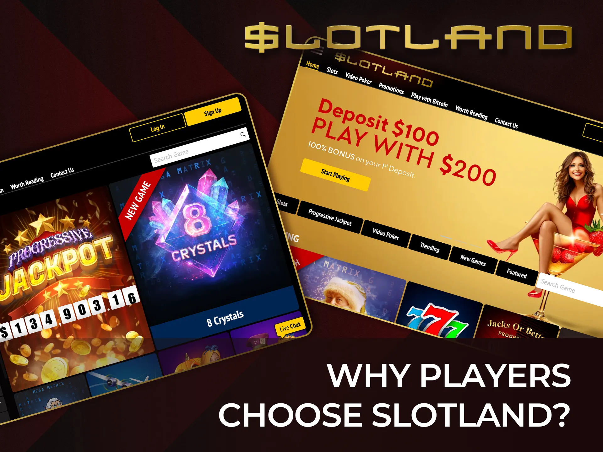 Discover why players from the United States love Slotland Casino and join today.
