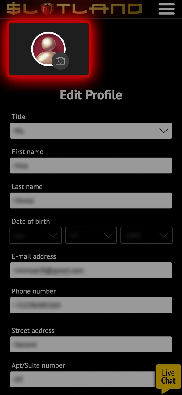 See how document upload works at Slotland Casino.